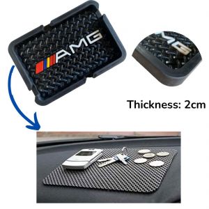 Universal car Interior Dashboard Heavy Thickness Non-Slip mat for mobiles - black